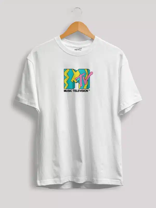 m tv t shirt white